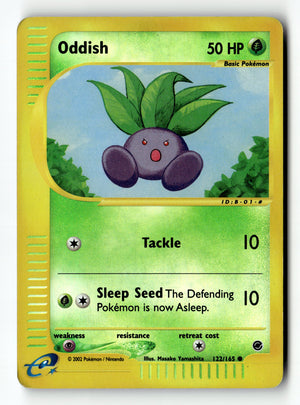 Pokemon Card Oddish LP Expedition Base Set 122/165