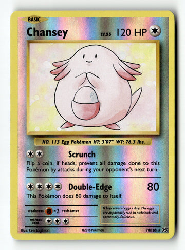 Pokemon Card Chansey Reverse Holo LP XY - Evolutions 70/108
