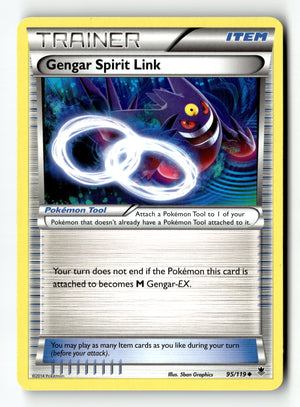 Pokemon Card Gengar Spirit Link LP XY - Phantom Forces 95/119