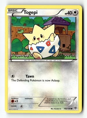 Pokemon Card Togepi LP Plasma Storm 102/135