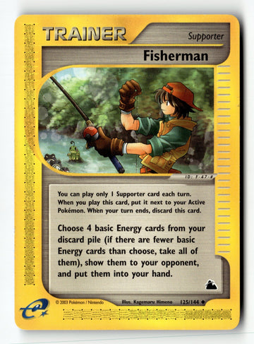 Pokemon Card Fisherman LP Skyridge 125/144