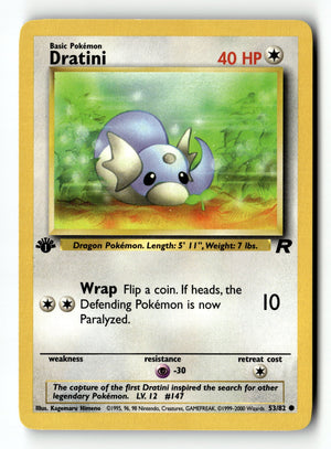 Pokemon Card Dratini 1st Edition LP Team Rocket 53/82