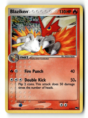 Pokemon Card Blaziken Holo LP POP Series 1 Rare 1/017
