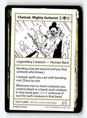 MTG Chatzuk, Mighty Guitarist Mystery Booster 2 Playtest Cards LP MTG