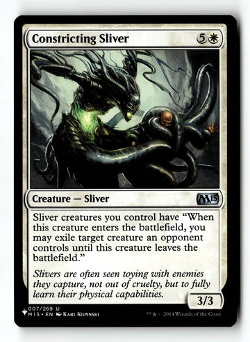 MTG Constricting Sliver Magic 2015 (M15) LP Magic The Gathering