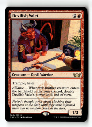 MTG Devilish Valet Streets of New Capenna LP Magic The Gathering