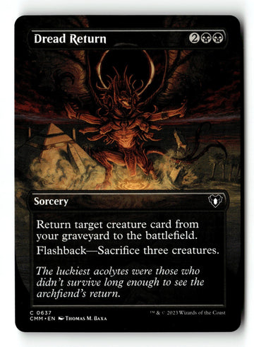 MTG Dread Return (Borderless) Commander Masters LP Magic The Gathering