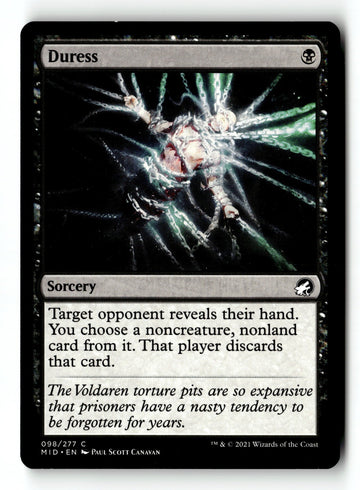 MTG Duress Innistrad: Midnight Hunt LP Magic The Gathering