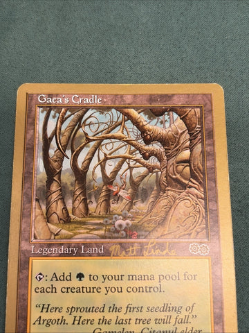 MTG LP Gaea's Cradle World Championships Gold Border Magic The Gathering (back)