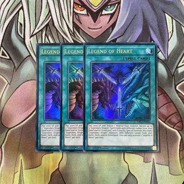 DRL3-EN046 x3 Legend of Heart Ultra Rare Excellent Condition Yugioh
