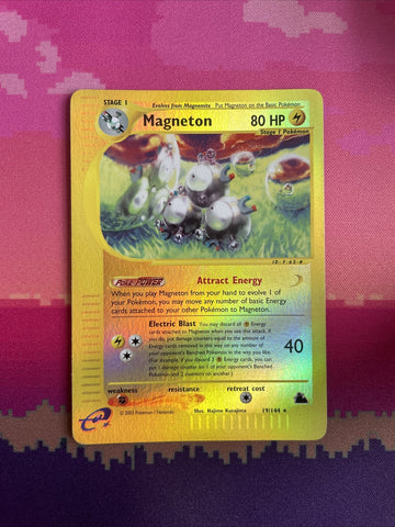 Pokemon Card Magneton Skyridge Reverse Holo Rare 19/144 Near Mint