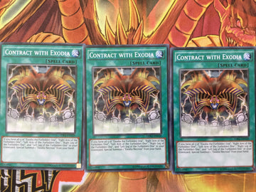 LDK2-ENY29 x3 Contract With Exodia Near Mint/Mint Pack Fresh Yugioh