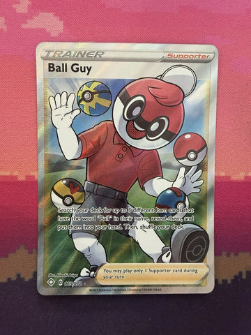 Pokemon Card Ball Guy Shining Fates Ultra Rare Full Art 065/072 Near Mint