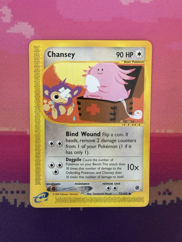 Pokemon Card Chansey Expedition Uncommon 72/165 Near Mint