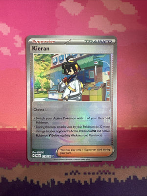 Pokemon Card Kieran Prismatic Evolution Pokeball Reverse 113/131 Near Mint