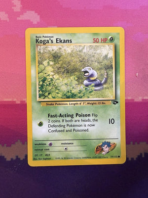 Pokemon Card Koga's Ekans Gym Challenge Common 77/132 Near Mint