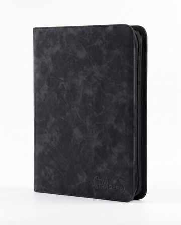 TwinTraders 9 Pocket Trading Card Binder | Premium Suede Texture | Black (back)
