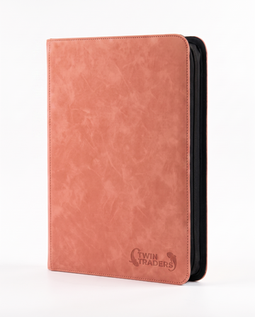 TwinTraders 9 Pocket Trading Card Binder | Premium Suede Texture | Pink (back)