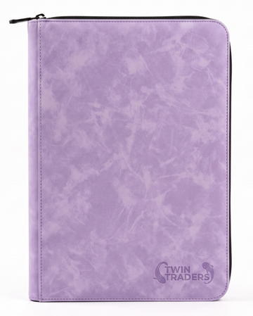 TwinTraders 9 Pocket Trading Card Binder | Premium Suede Texture | Purple