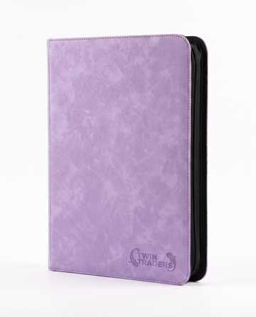 TwinTraders 9 Pocket Trading Card Binder | Premium Suede Texture | Purple (back)