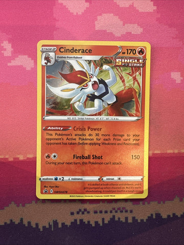 Pokemon Card Cinderace SWSH278 Black Star Promo Holo Near Mint