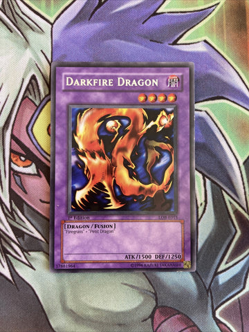 LOB-E015 Darkfire Dragon Rare 1st Edition NM Yugioh Card