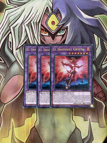 SDSH-EN041 x3 El Shaddoll Grysta Ultra Rare Excellent Condition Yugioh