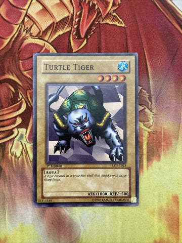 lob-e018 Turtle Tiger 1st Edition (EXC) Common Yugioh!