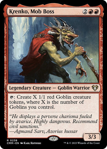 Krenko, Mob Boss - Commander Masters Excellent Magic MTG