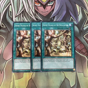 LDK2-ENY33 x3 Secret Village of the Spellcasters Common Excellent Cond Yugioh