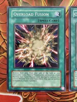 POTD-EN042 x3 YuGiOh Overload Fusion - Rare - varying Editions (back)