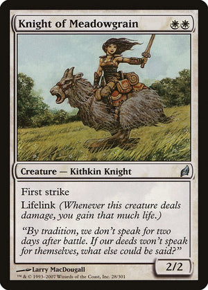 Knight Of Meadowgrain - Lorwyn Excellent Magic MTG