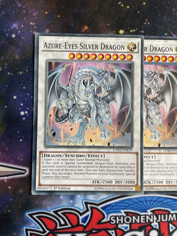LDK2-ENK39 x3 Azure-Eyes Silver Dragon Common Playset Yugioh (back)