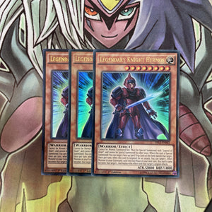 DRL3-EN062 x3 Legendary Knight Hermos Ultra Rare Excellent Condition Yugioh