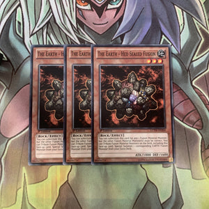 LCYW-EN264 x3 The Earth - Hex-Sealed Fusion Common Excellent Condition Yugioh