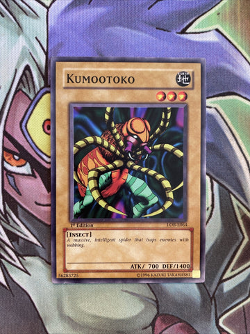 LOB-E064 Kumootoko Common 1st Edition NM Yugioh Card