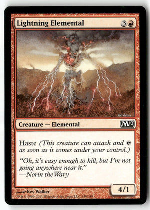 MTG Lightning Elemental Magic 2012 (M12) LP Magic The Gathering