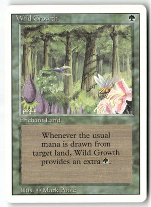 MTG Wild Growth Revised Edition LP Magic The Gathering