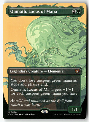 MTG Omnath, Locus of Mana (Borderless) Commander Masters LP Magic The Gathering