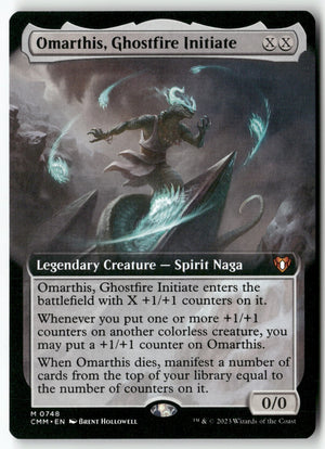 MTG Omarthis, Ghostfire Initiate (Extended Art) Commander Masters