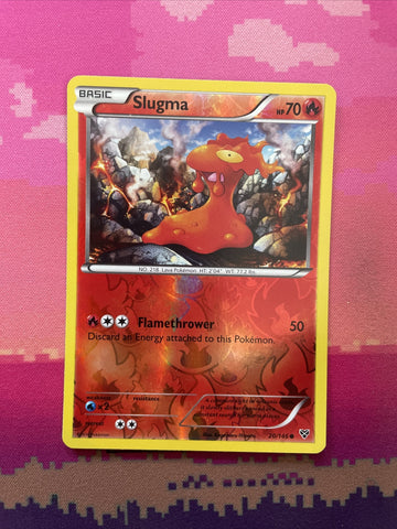 Pokemon Card Slugma XY Base Set Reverse Holo 20/146 Near Mint