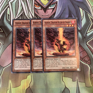 LTGY-EN097 x3 Burner, Dragon Ruler of Sparks Common Excellent Condition Yugioh