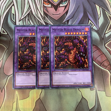 LDS1-EN013 x3 Meteor Black Dragon Common Excellent Condition Yugioh