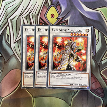OP10-EN017 Explosive Magician Common x3 Excellent Condition Yugioh