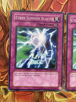POTD-EN057 3x Cyber Summon Blaster Rare yugioh (back)