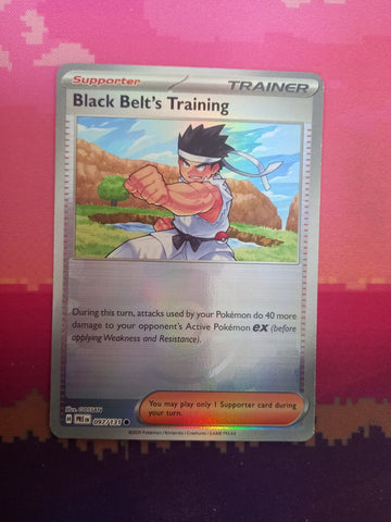 Pokemon Card Black Belt's Training Prismatic Evolution Pokeball Rev 097/131 NM