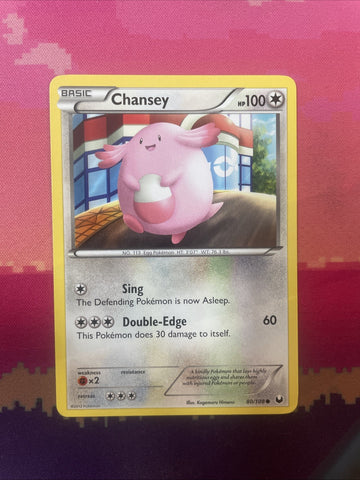 Pokemon Card Chansey Dark Explorers Common 80/108 Near Mint