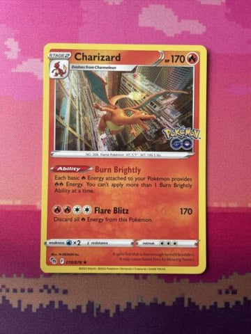 Pokemon Card Charizard Pokemon Go Holo Rare 010/078 Near Mint
