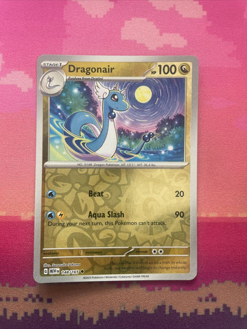 Pokemon Card Dragonair Scarlet & Violet 151 Reverse Holo 148/165 Near Mint
