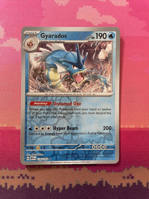 Pokemon Card Gyarados Scarlet & Violet 151 Reverse Holo Rare 130/165 Near Mint